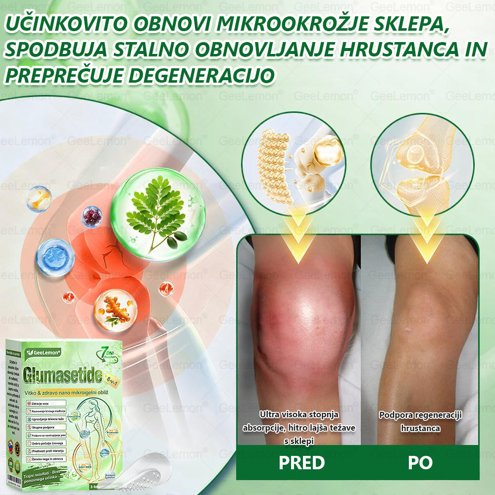 Registrirano pri JAZMP in GMP certificirano👩‍⚕️🎁 𝐆𝐞𝑒𝐿𝑒𝐦𝐨𝐧® 𝐆𝐥𝐮𝐦𝐚𝐬𝐞𝐭𝐢𝐝𝐞 8 v 1 Hujševalni in zdravju namenjen nano obliž z mikroiglicami 2.🇸🇮 (Samo enkrat na dan, vidne spremembe že v 7 dneh)