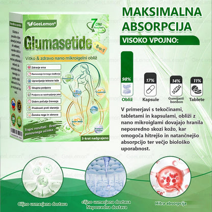 Registrirano pri JAZMP in GMP certificirano👩‍⚕️🎁 𝐆𝐞𝑒𝐿𝑒𝐦𝐨𝐧® 𝐆𝐥𝐮𝐦𝐚𝐬𝐞𝐭𝐢𝐝𝐞 8 v 1 Hujševalni in zdravju namenjen nano obliž z mikroiglicami 2.🇸🇮 (Samo enkrat na dan, vidne spremembe že v 7 dneh)