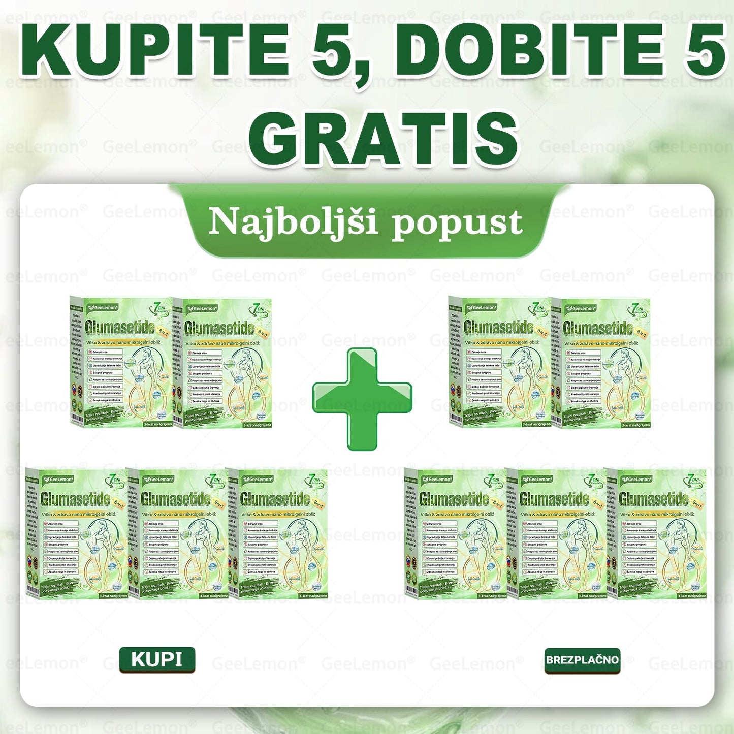 Registrirano pri JAZMP in GMP certificirano👩‍⚕️🎁 𝐆𝐞𝑒𝐿𝑒𝐦𝐨𝐧® 𝐆𝐥𝐮𝐦𝐚𝐬𝐞𝐭𝐢𝐝𝐞 8 v 1 Hujševalni in zdravju namenjen nano obliž z mikroiglicami 2.🇸🇮 (Samo enkrat na dan, vidne spremembe že v 7 dneh)